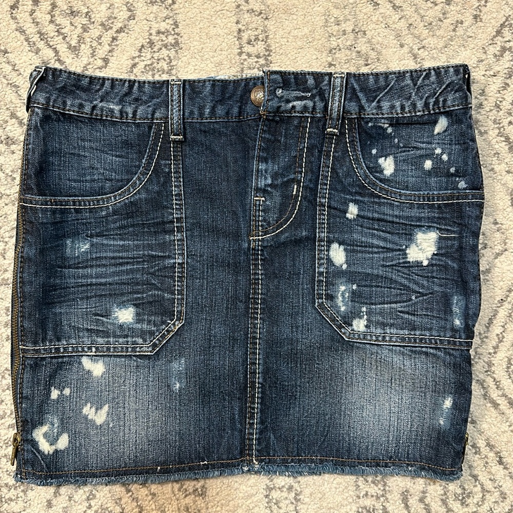 Guess Denim Skirt Blue Distressed | Sz 27 Women’s